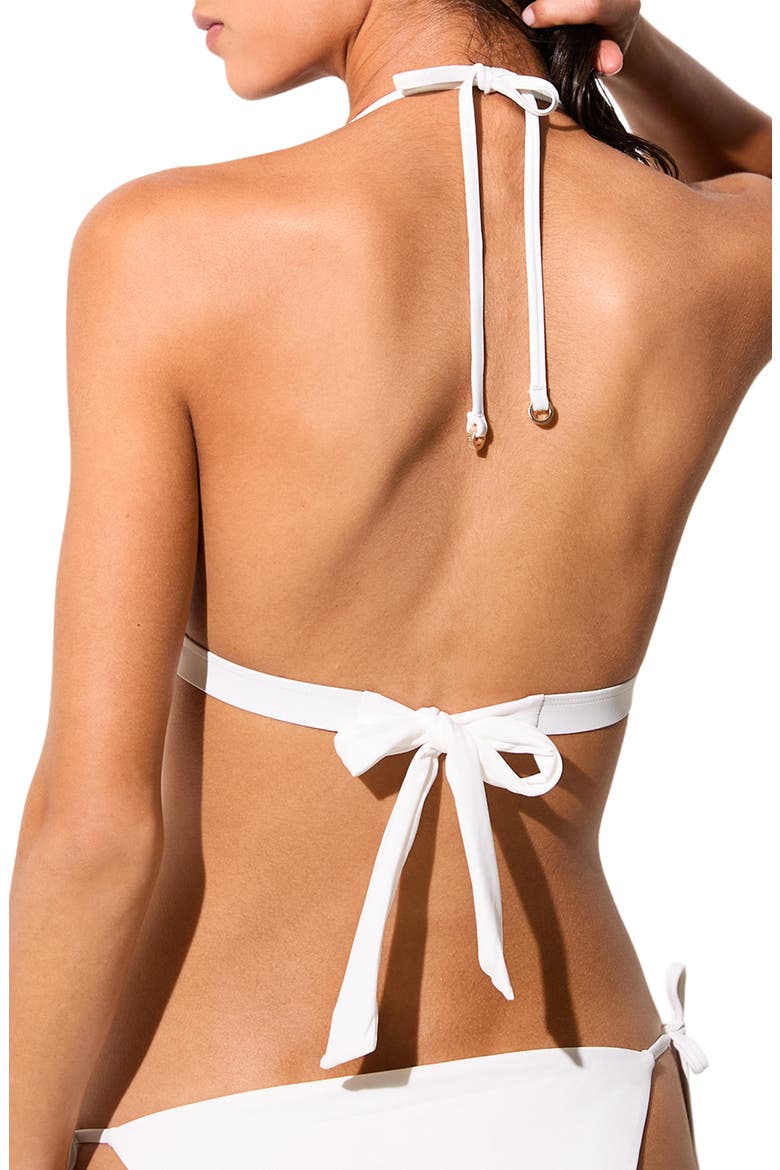 Riah Triangle Bikini Top, Alternate, color, WHITE
