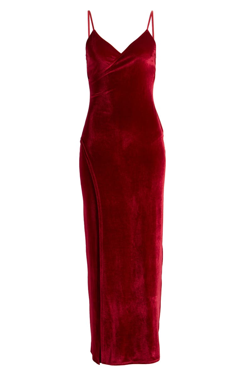 Lulus Debut Diva Velvet Gown, Alternate, color, 