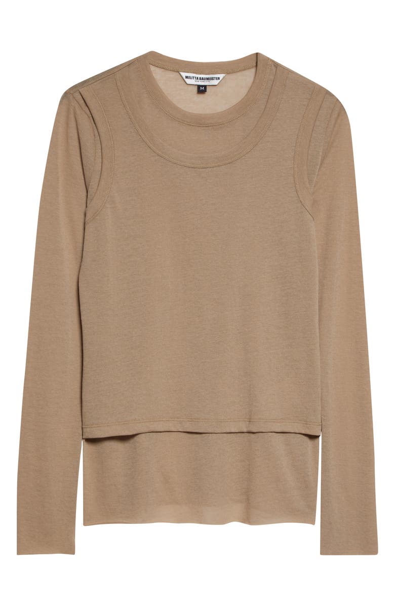 MELITTA BAUMEISTER Double Layer Cotton Jersey T-Shirt, Main, color, 