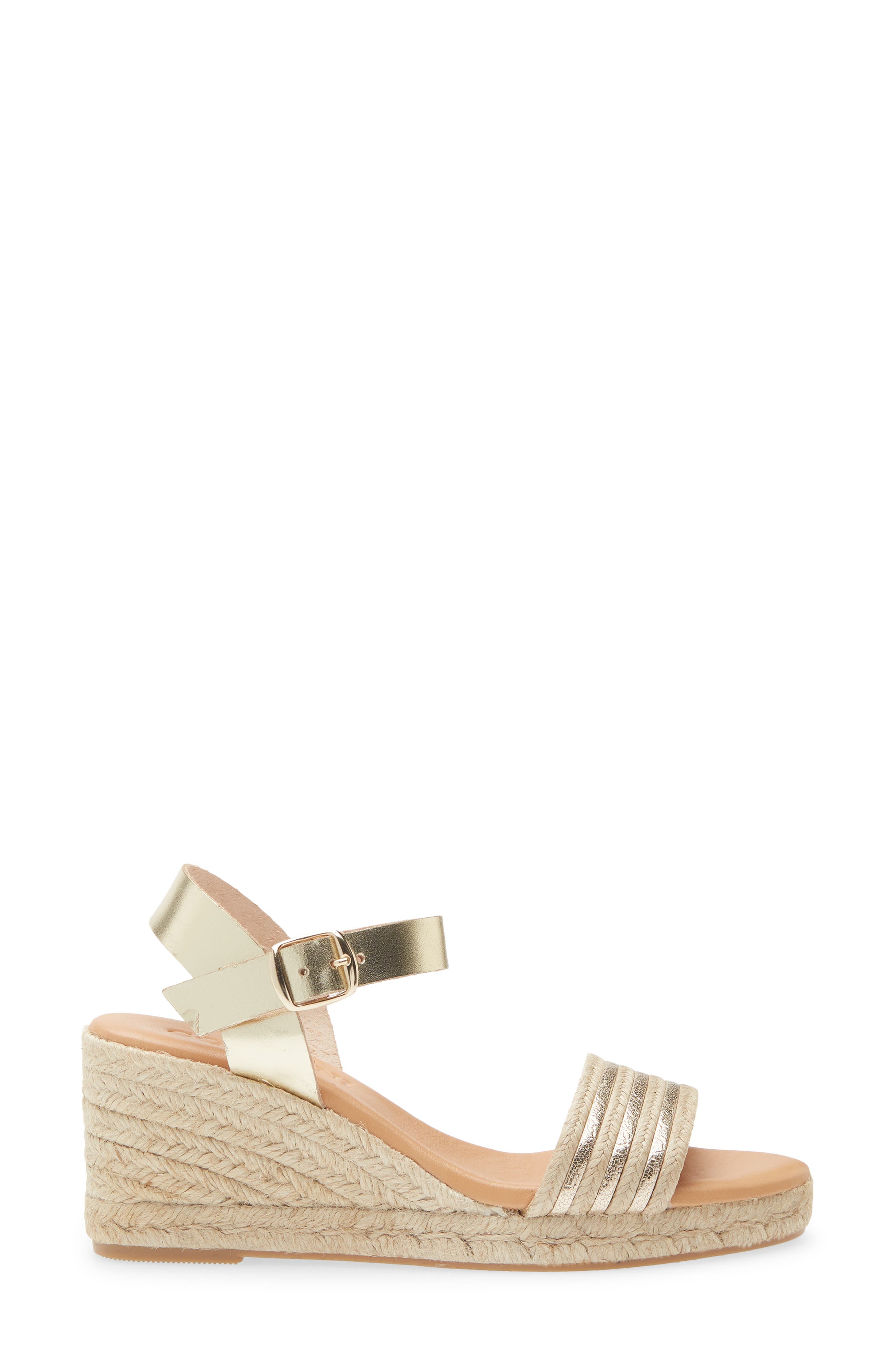 Cordani Eloise Ankle Strap Espadrille Platform Wedge Sandal, Alternate, color, Platino