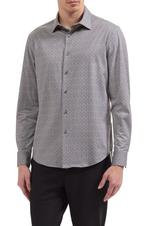 James OoohCotton Tech Long Sleeve Button Up Shirt