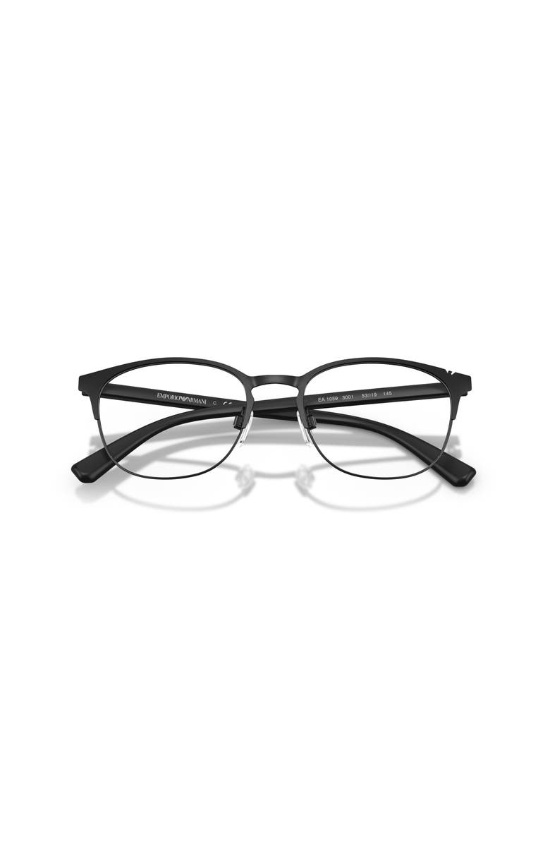 Emporio Armani 53mm Oval optical glasses, Alternate, color, Black