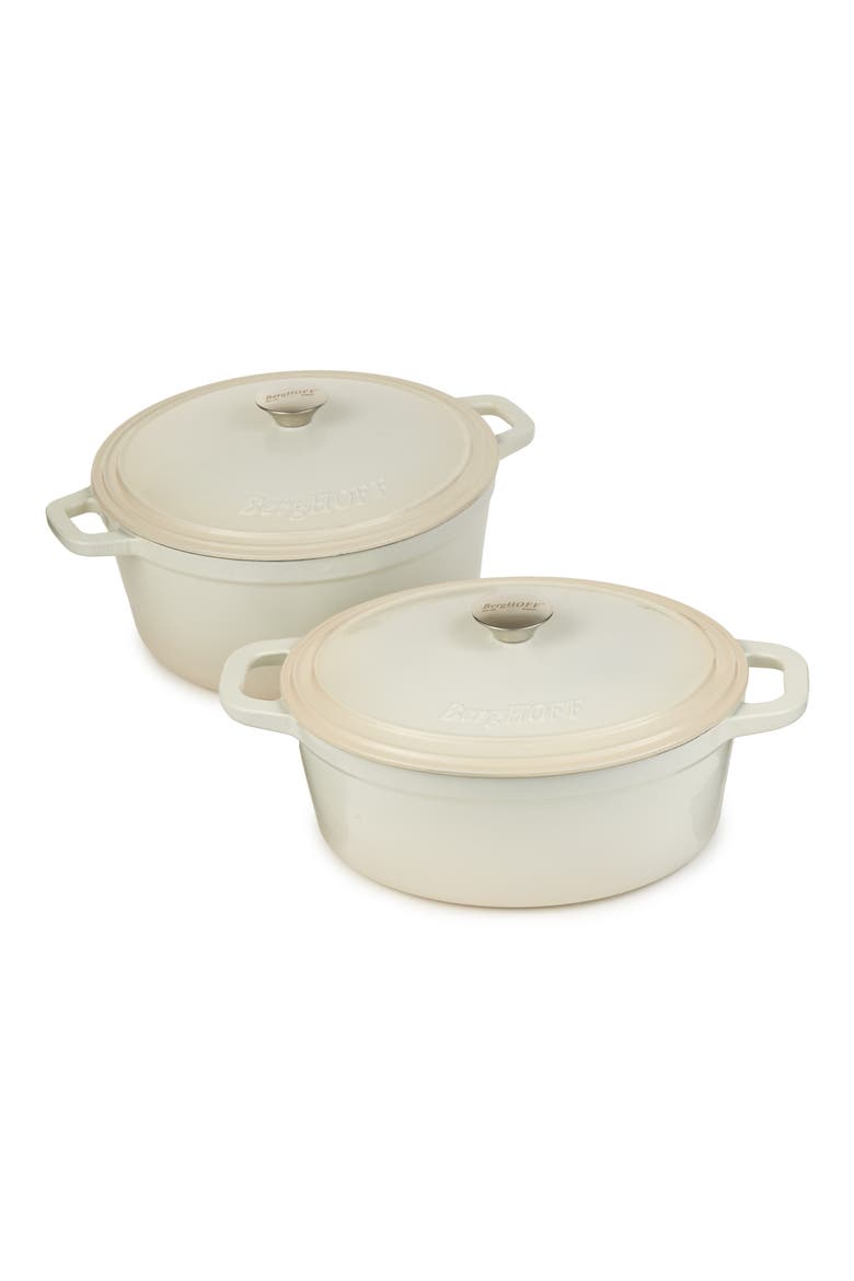 Neo 4-Piece Cast Iron Dutch Oven Cookware Set, Main, color, MERINGUE