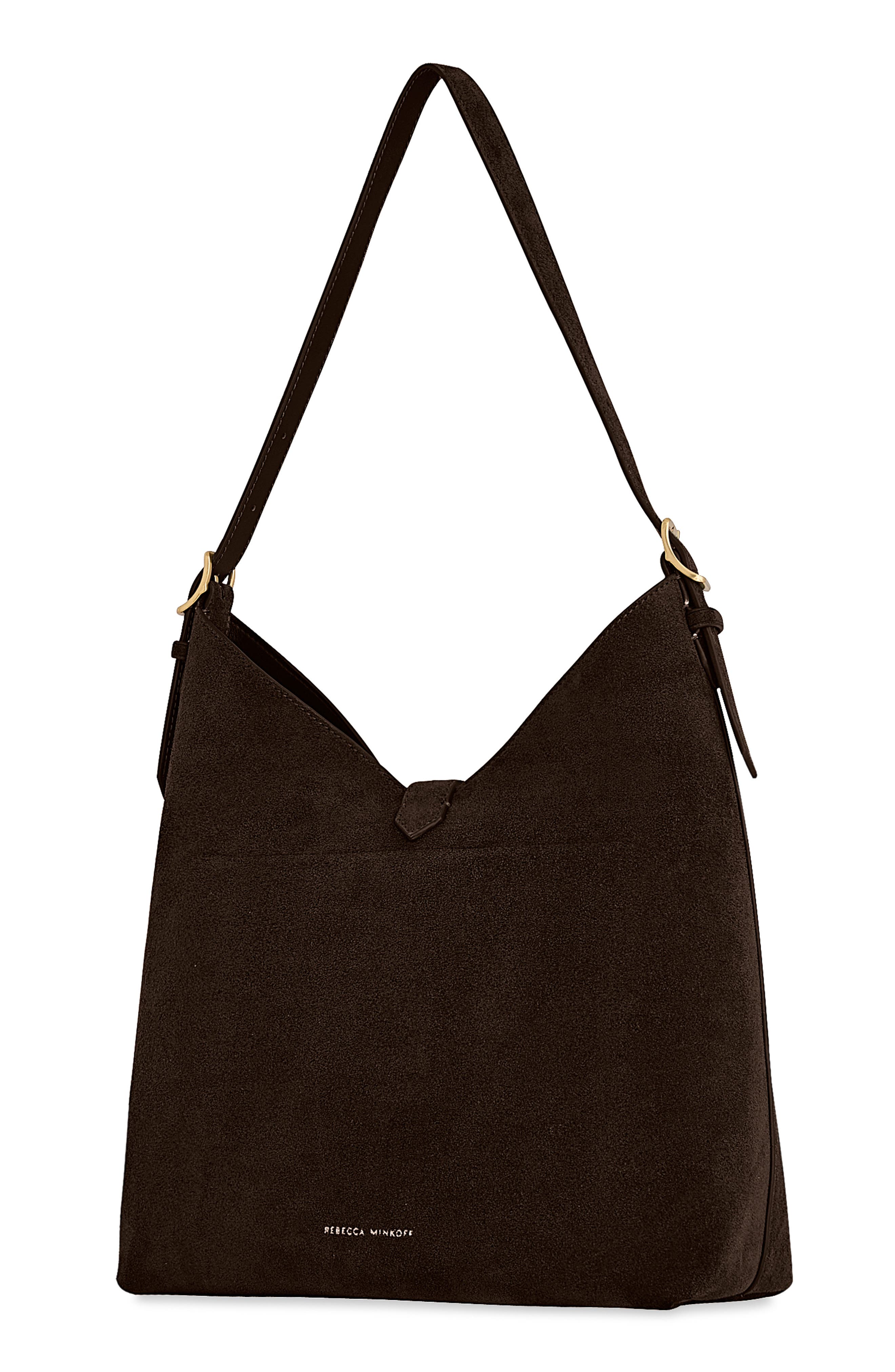 Rebecca Minkoff Mini Megan Leather Hobo Bag, Alternate, color, Fondant