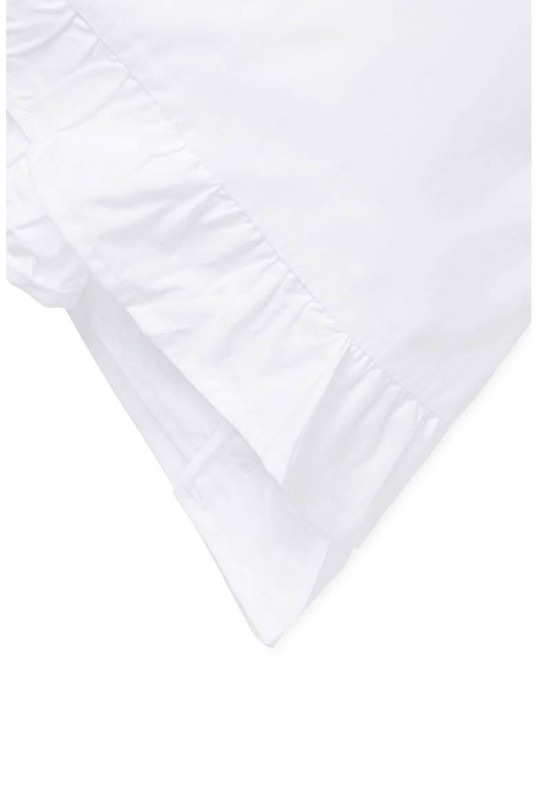 Percale Cotton Double Ruffle Sheet 2-Piece Set, Alternate, color, WHITE