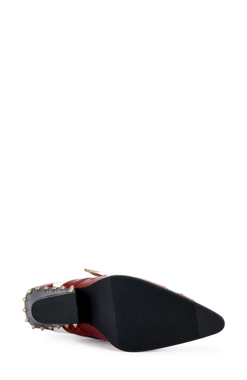 Azalea Wang Channing Cowboy Boot In Multi