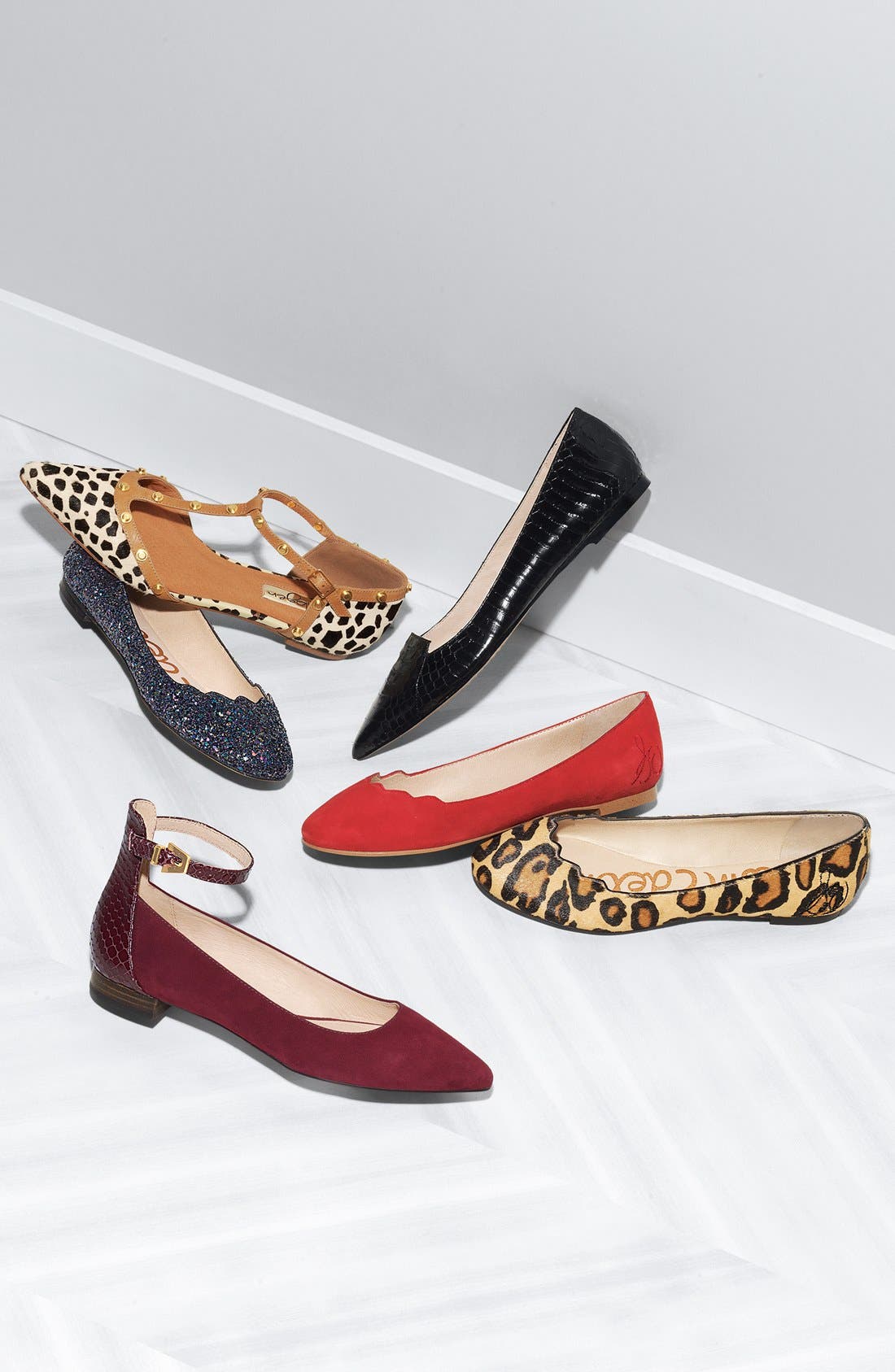 'Empa' Pointy Toe Loafer Flat (Nordstrom Exclusive), Alternate, color, BLACK SNAKE EMBOSSED LEATHER