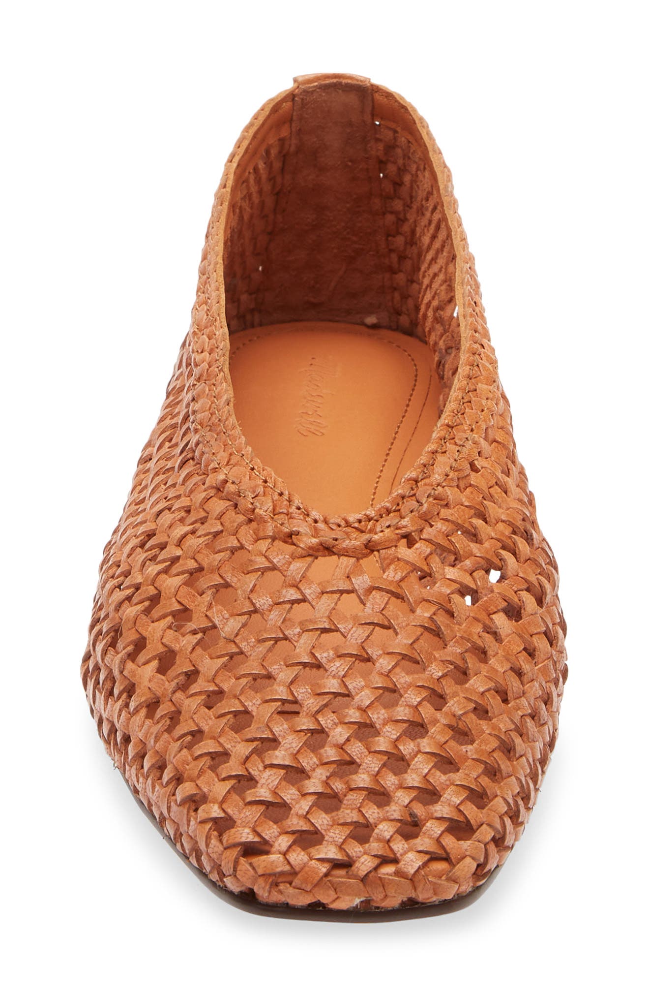 Madewell The Mylie Ballet Flat in Handwoven Leather, Alternate, color, Baked Clay
