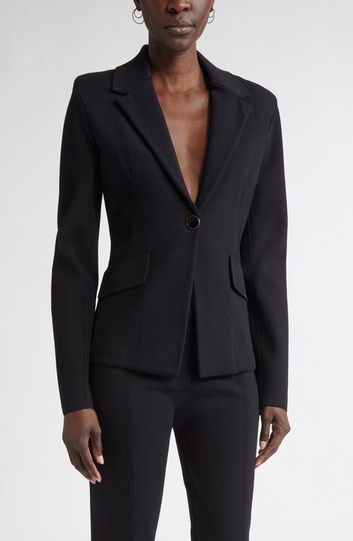 St John St. John Collection Harper One-button Knit Jacket In Black