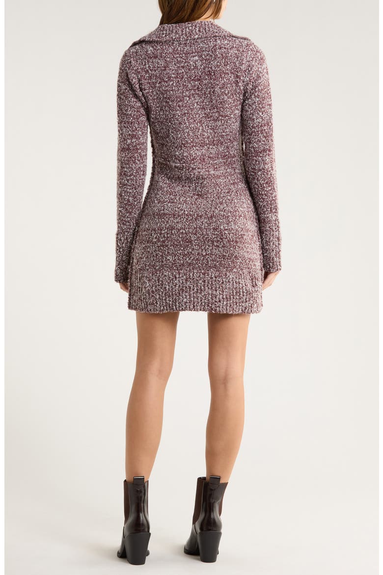 Milena Long Sleeve Mini Sweater Dress, Alternate, color, CHOCOLATE GRAPE COMBO