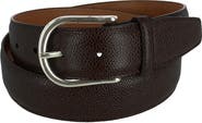 CrookhornDavis Men's Princeton Pebble Calfskin Leather Belt