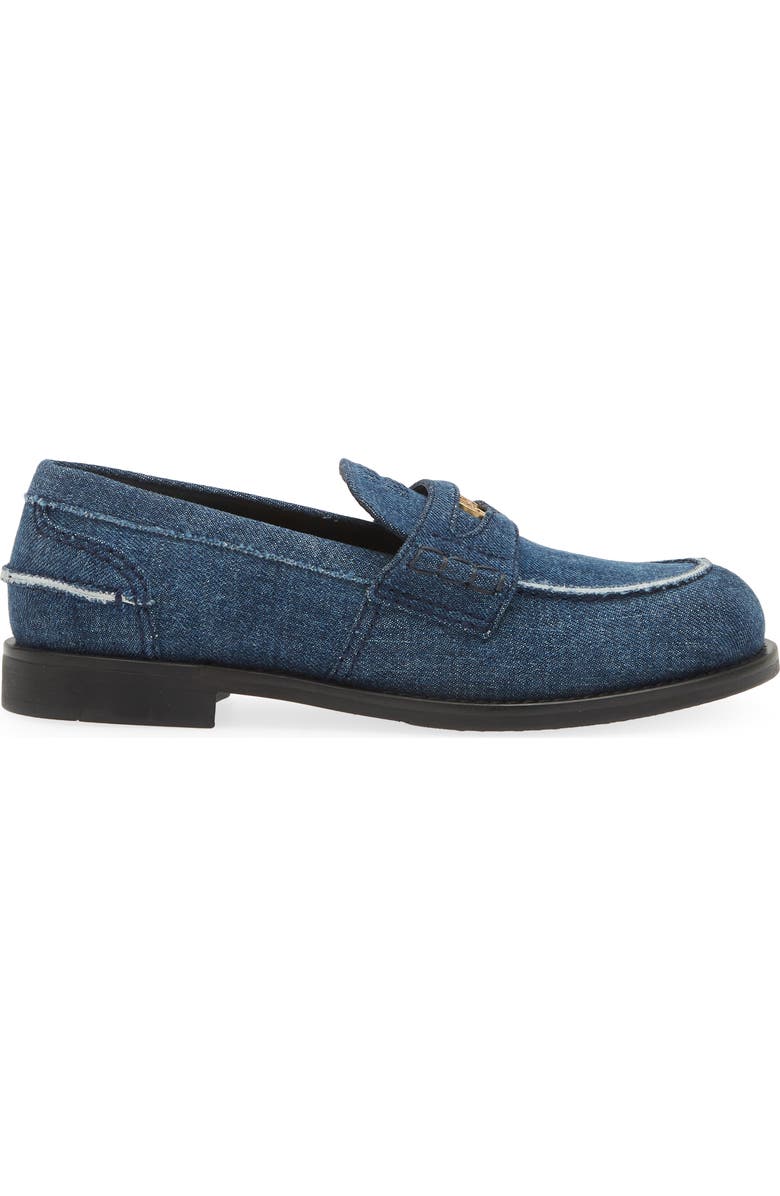 Miu Miu Denim Penny Loafer, Alternate, color,