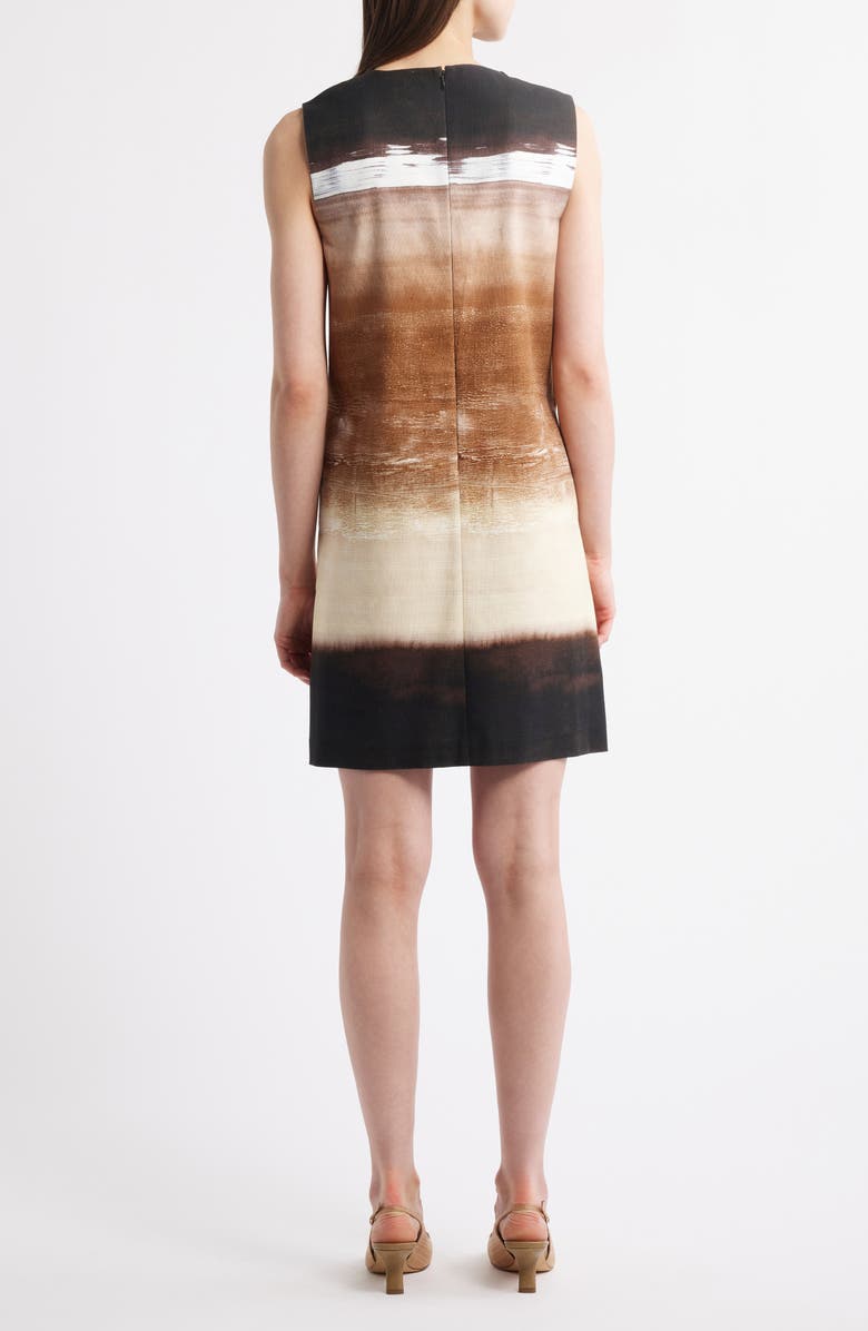 KOBI HALPERIN Ombré Colorblock Stretch Cotton Dress, Alternate, color, Natural Multi