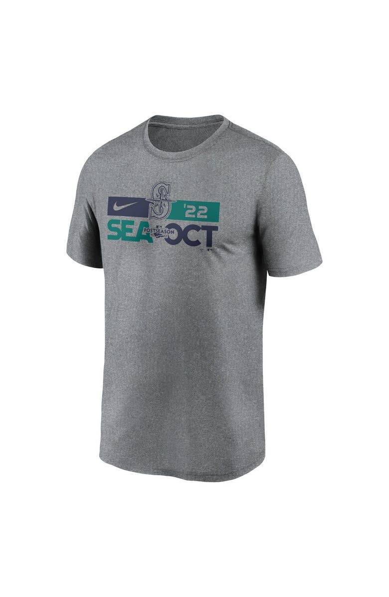 Nike Men's Nike Heather Charcoal Seattle Mariners 2022 Postseason T-Shirt, Alternate, color, 