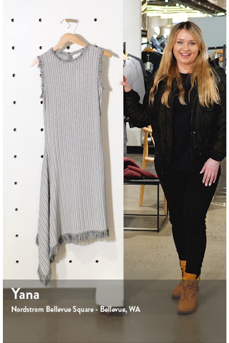 Herringbone Knit Asymmetrical Dress video