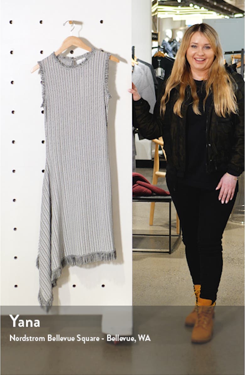 Herringbone Knit Asymmetrical Dress, sales video thumbnail