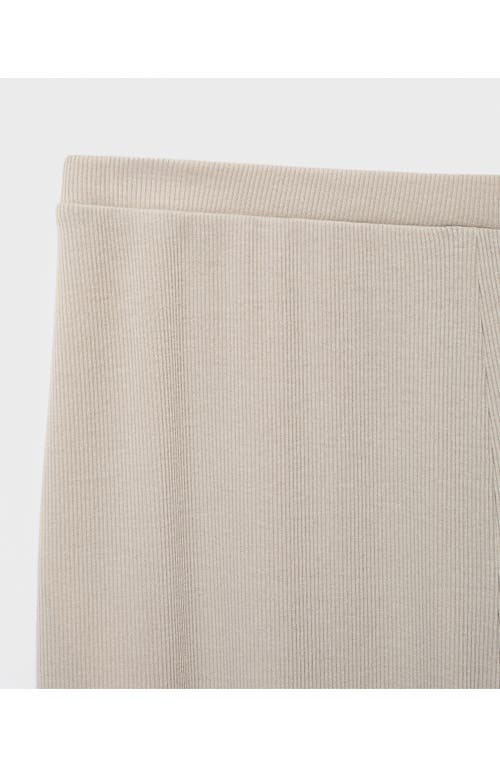 Mango Rib Pajama Pants In Neutral