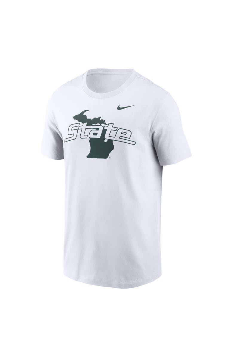 Nike Men's Nike White Michigan State Spartans Campus Local T-Shirt, Alternate, color, White