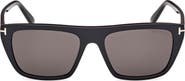 TOM FORD Aslan 56mm Rectangular Sunglasses