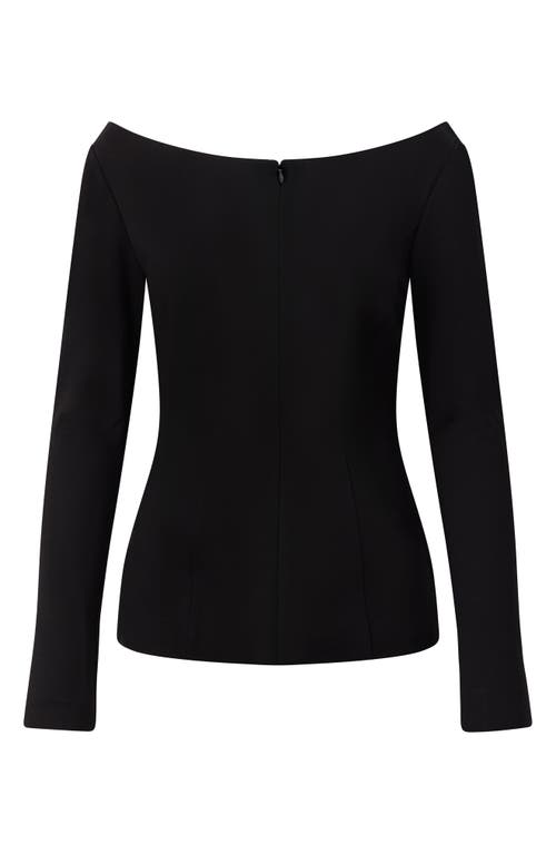 Favorite Daughter Off The Shoulder Long Sleeve Top In Black