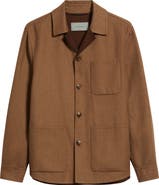 Canali Hand Sewn Wool Blend Overshirt