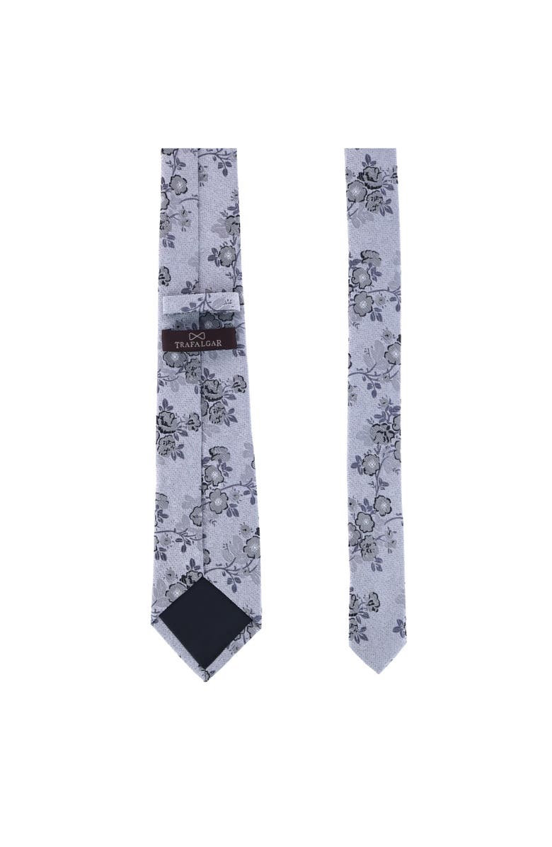 Trafalgar Florian Silk Novelty Necktie, Alternate, color, Grey And Black