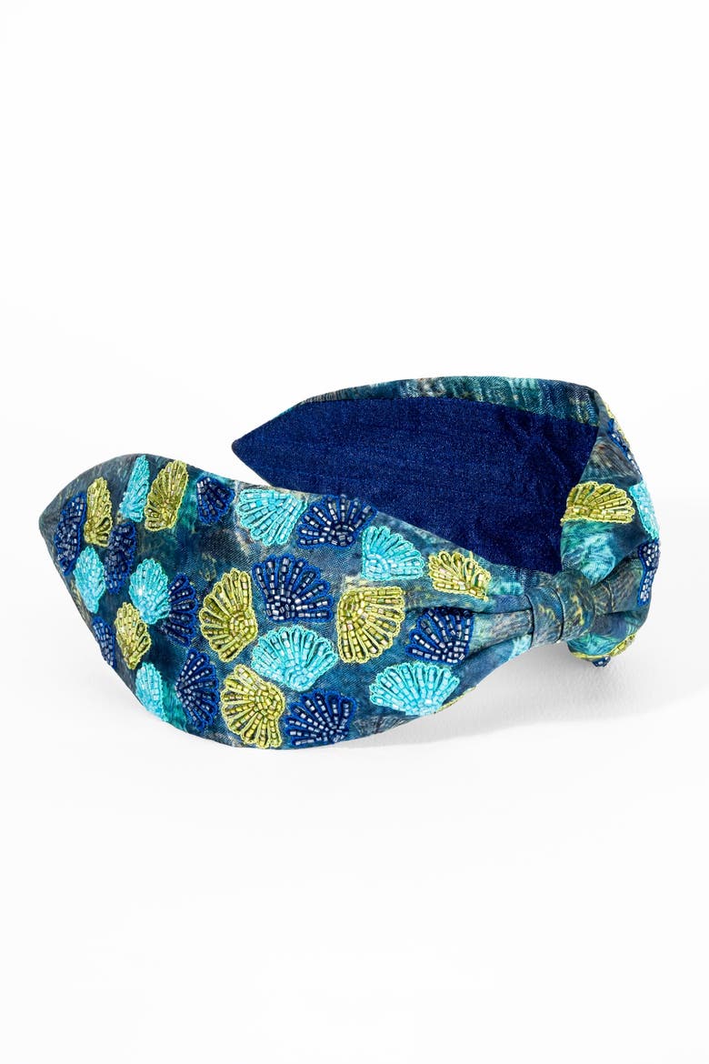 Indigo Canopy Knotted Headband, Alternate, color, Blue