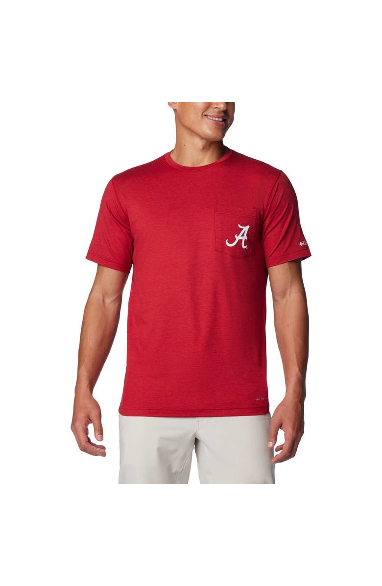 Columbia Men's Columbia Crimson Alabama Crimson Tide Tech Trail Omni-Wick T-Shirt, Alternate, color, Crimson