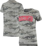PRESSBOX Women's Pressbox Camo Wisconsin Badgers T-Shirt