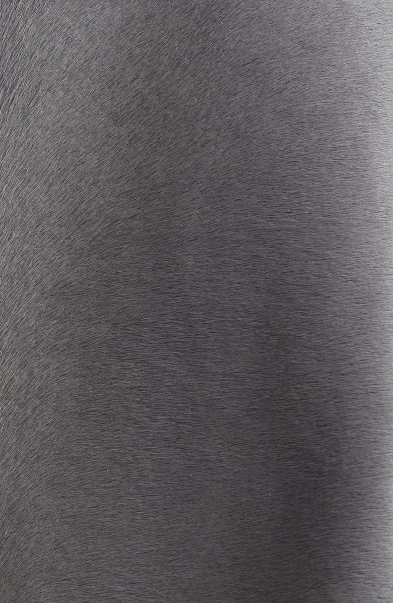 Lafayette 148 New York Patch Pocket Genuine Calf Hair Jacket, Alternate, color, Rock