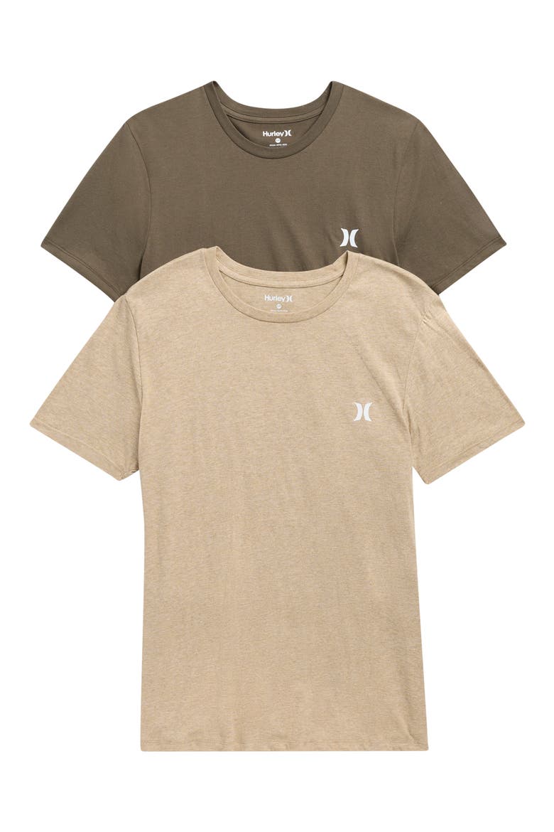 2-Pack Lounge T-Shirts, Main, color, CREAM/ GREEN