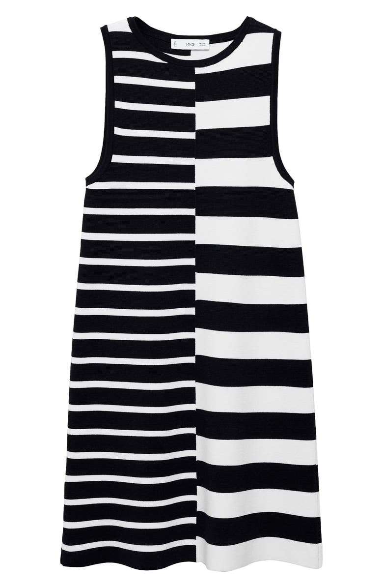 MANGO Mixed Stripe Sweater Dress, Alternate, color, Dark Navy