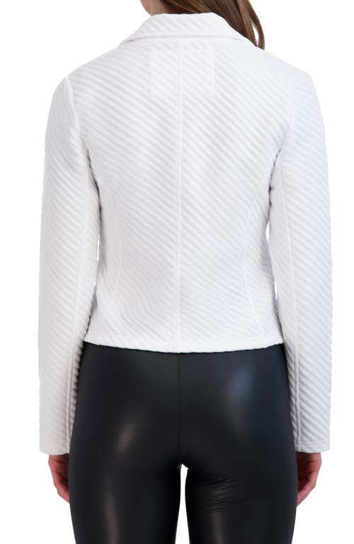 Ookie & Lala Linear Knit Moto Jacket