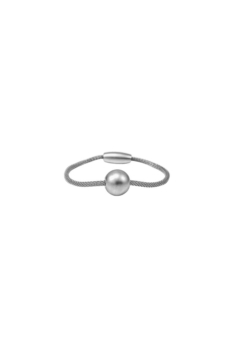 Marina Magnetic Sphere Bracelet Statement Trendy, Main, color, Dark Grey