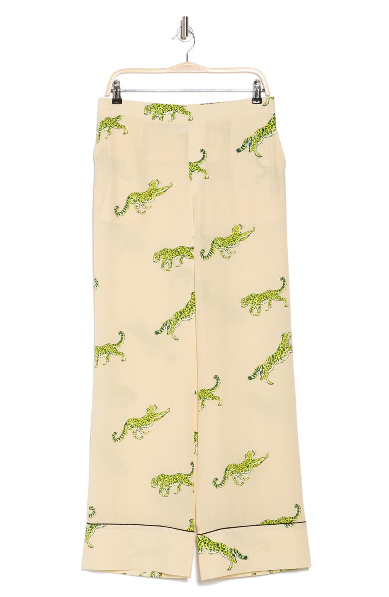 Equipment Joselyn Leopard Silk Pajama Pants, Alternate, color, 