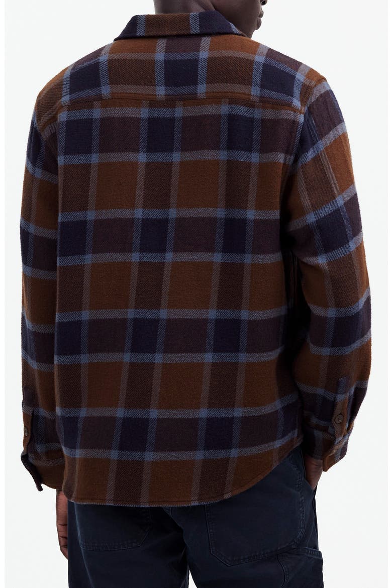 Easy Plaid Twill Shirt Jacket, Alternate, color, DARK COFFEE