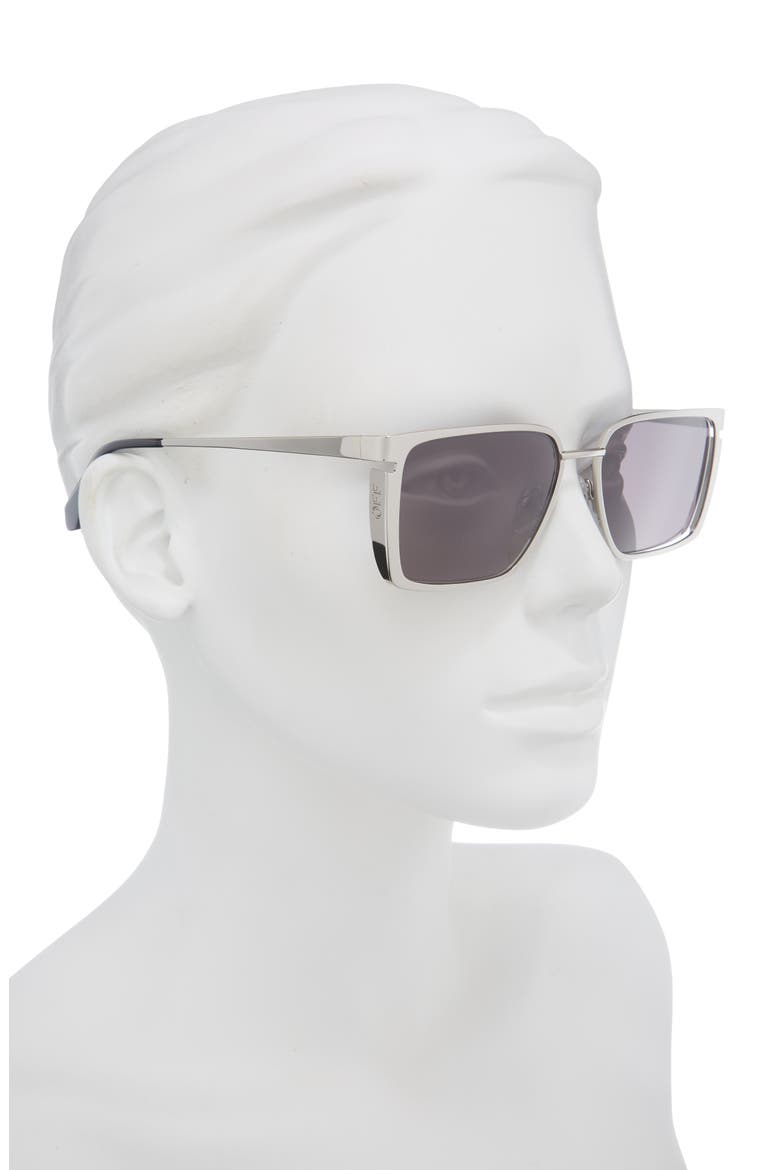 Yoder Square Sunglasses, Alternate, color, SILVER DARK GREY