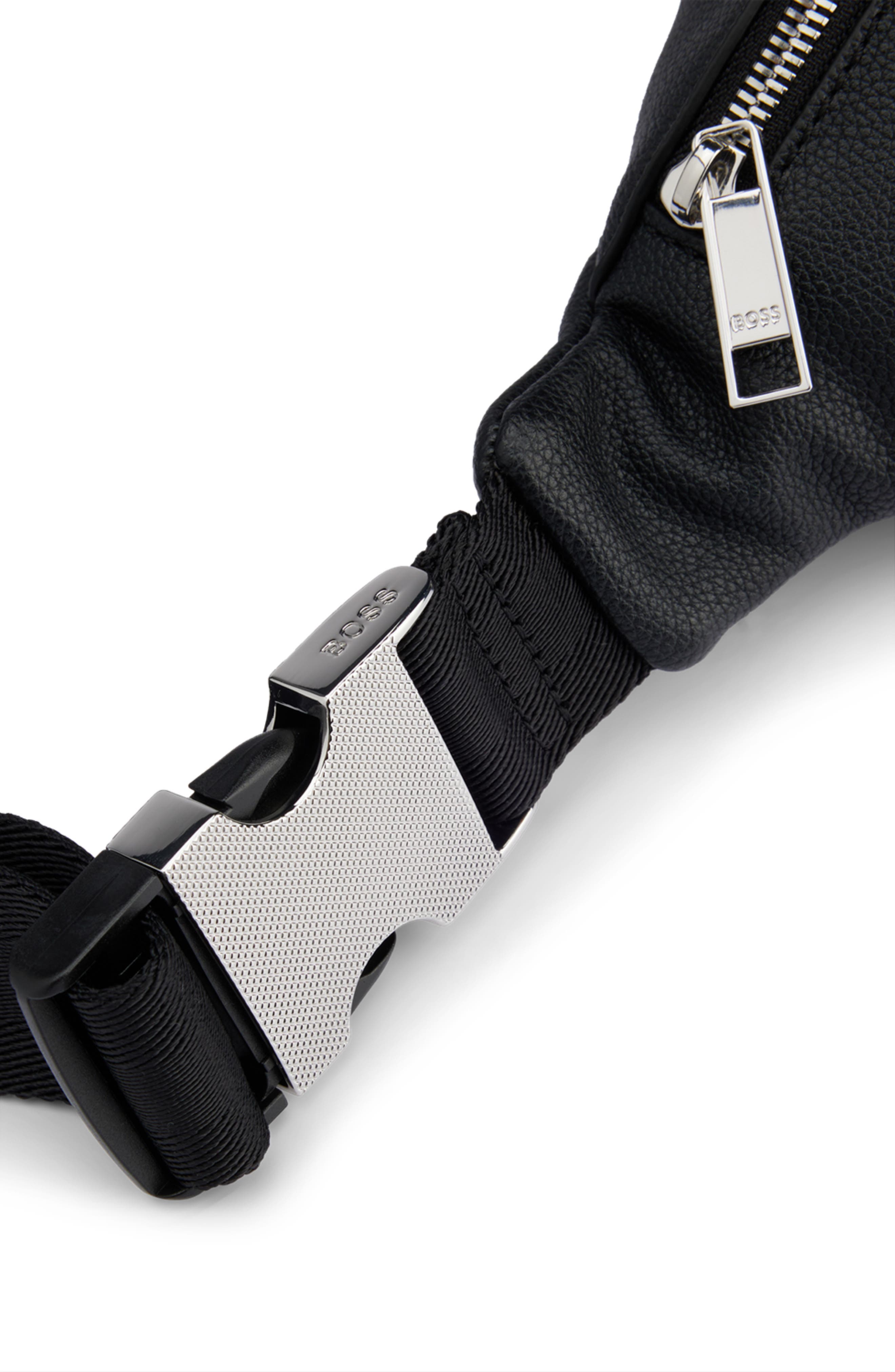 HUGO Ray Faux Leather Belt Bag, Alternate, color, Blk