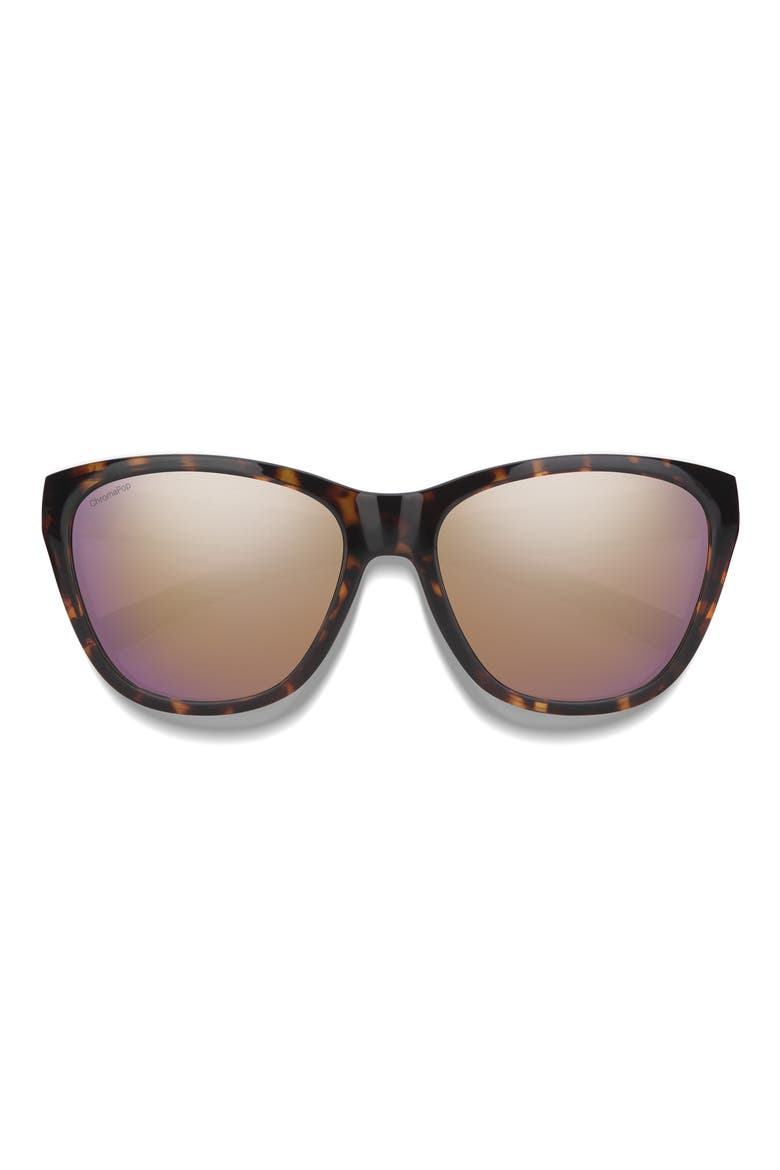 Shoal 58mm ChromaPop Polarized Wraparound Sunglasses, Main, color, TORTOISE / CHROMAPOP POLARIZED ROSE GOLD MIRROR