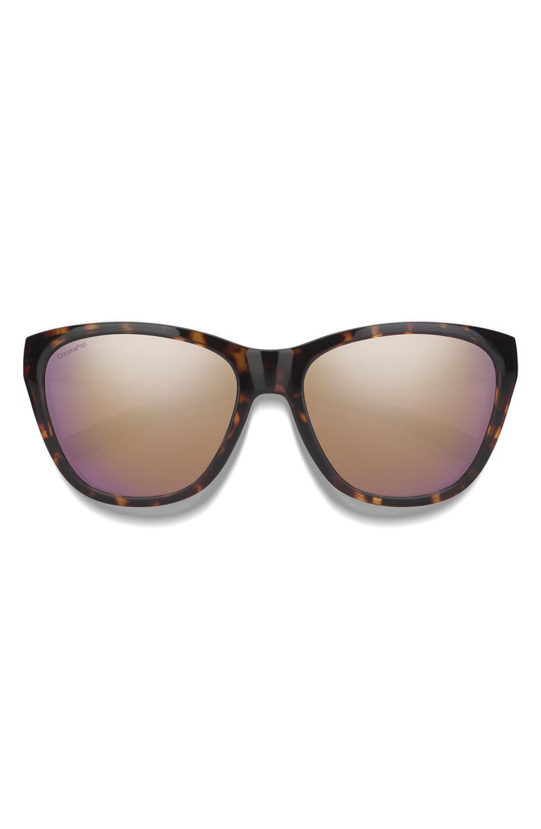 Smith Shoal 58mm ChromaPop Polarized Wraparound Sunglasses, Main, color, Tortoise / Rose Gold
