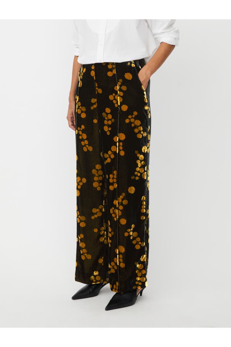 Petrilla Floral Print Pants, Main, color, Rubber
