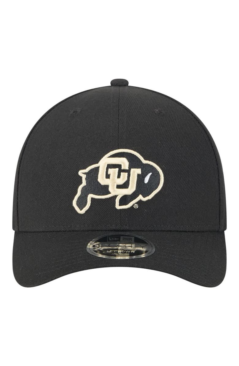 New Era Men's New Era Black Colorado Buffaloes Team Collective 9FORTY M-Crown Adjustable Hat, Alternate, color,