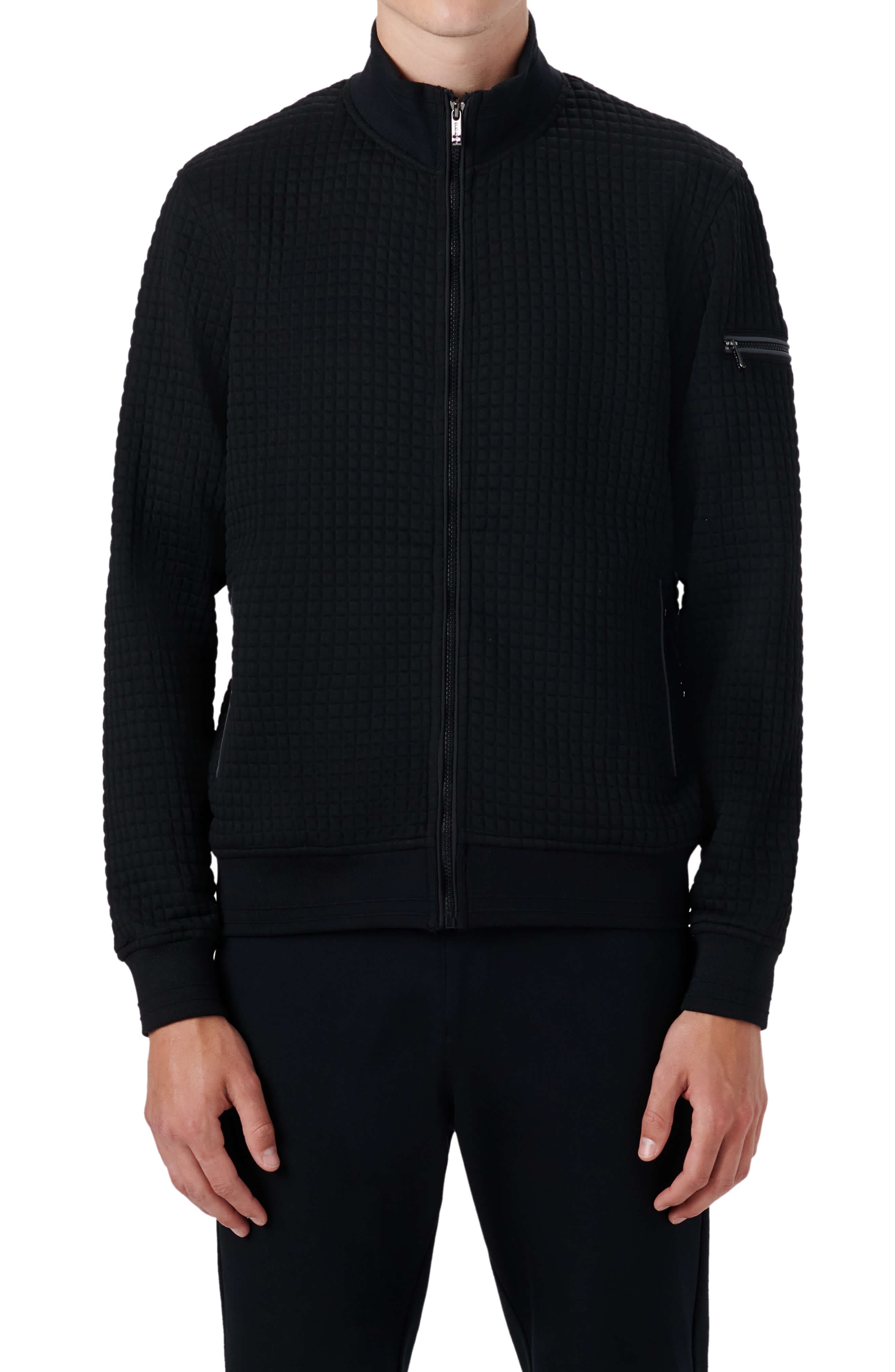 Bugatchi Stretch Zip Cardigan