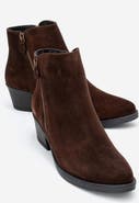 Forever & Always Shoes Jayer Leather Double-Zip Block Heel Boot