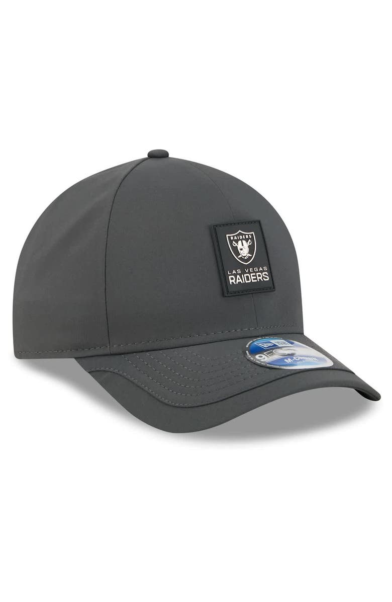 New Era Men's New Era Charcoal Las Vegas Raiders 2025 Sideline Cold Weather 9FORTY M-Crown Adjustable Hat, Alternate, color, Charcoal