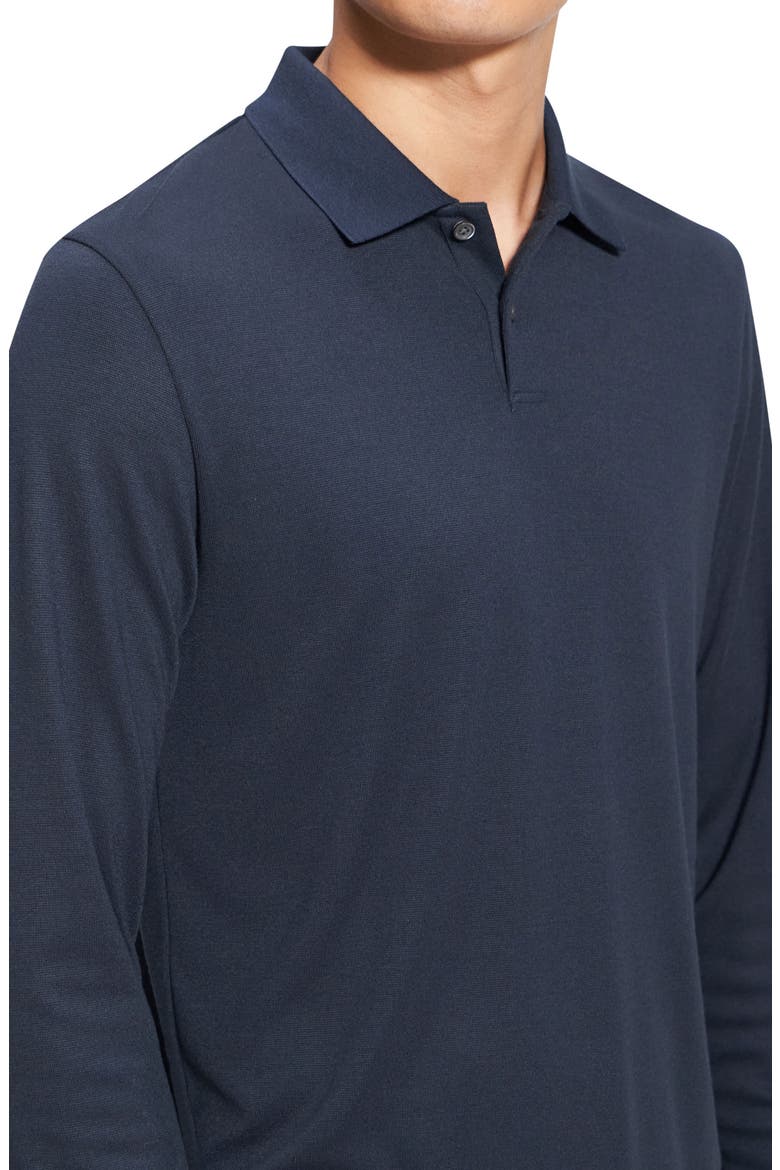 Goris Anemone Milano Long Sleeve Polo, Alternate, color, BALTIC