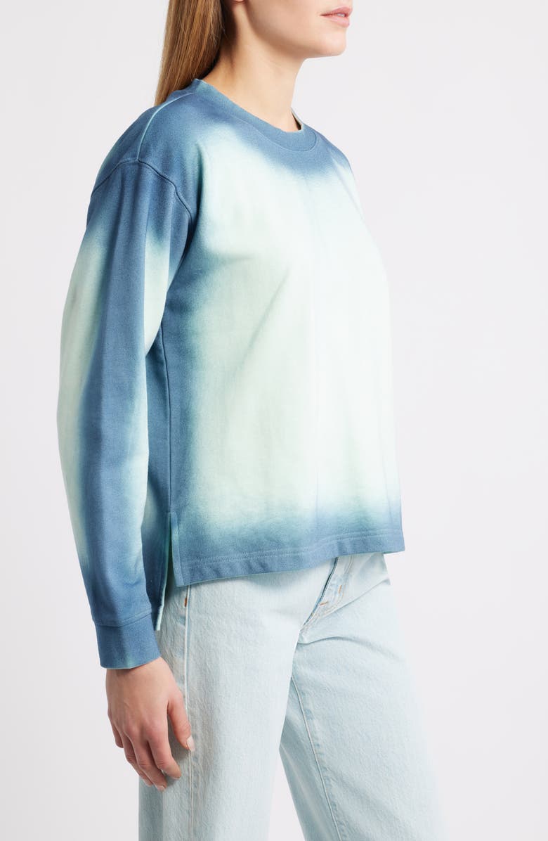 CITY BLUES Spot Dye Terry Sweatshirt, Alternate, color, Mint