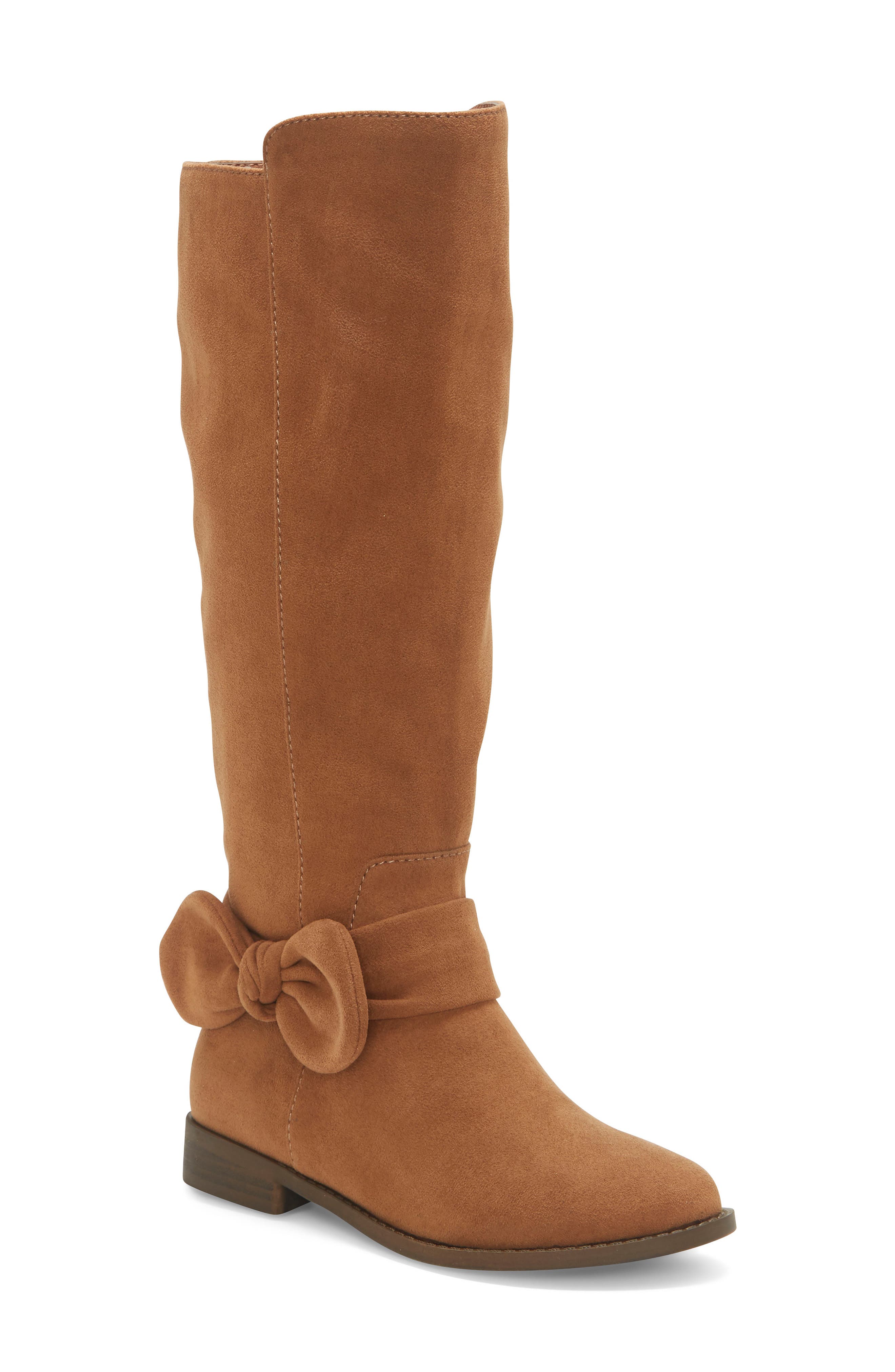 Luschia Tall Bow Boot, Main, color, MOLASSES