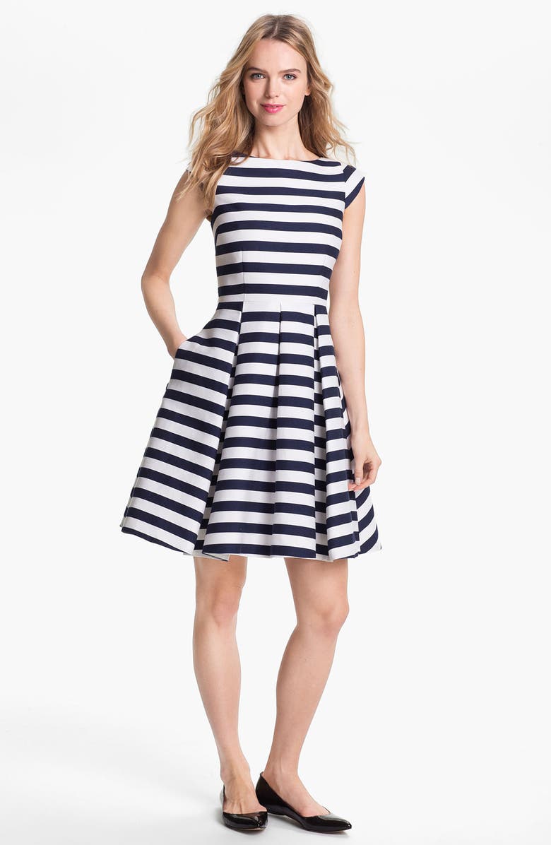 Kate Spade New York 'mariella' cotton blend fit & flare dress, Main, color, 