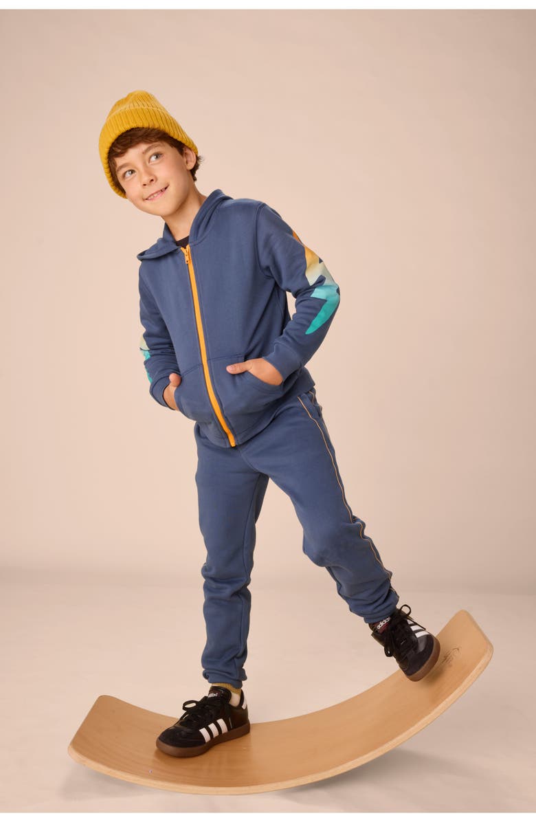 Tea Collection Lightning Sleeve Hoodie, Alternate, color, 